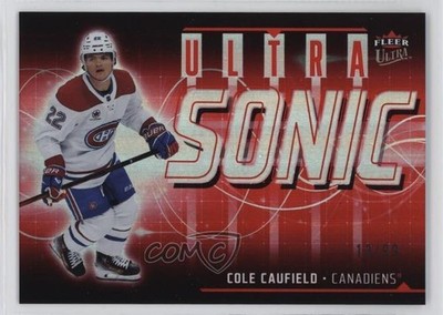 2024-25 Upper Deck Fleer Ultra Ultrasonic Red 13/99 Cole Caufield #SN-30 00d2