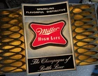 VINTAGE BREWERIANA: Miller High Life Champagne of Bottle Beer Lighted Sign WORKS