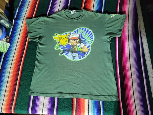 Pokemon Ash Ketchum Pikachu Nintendo 1999 T-Shirt Size Youth XL Vintage