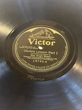 UKULELE LESSON PART 1  & 2 COMPILED & PLAYED by MAY SINGHI BREEN on VICTOR 19740