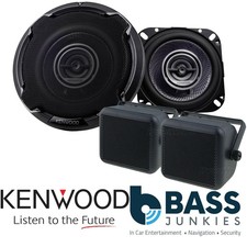 Kenwood 4" 440 Watts Car Speakers with Van/Motorhome/Caravan Box Pods PAIR