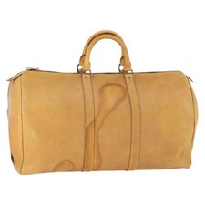 Louis Vuitton Nomad Keepall 55 Boston Bag Beige Lv Auth 163339