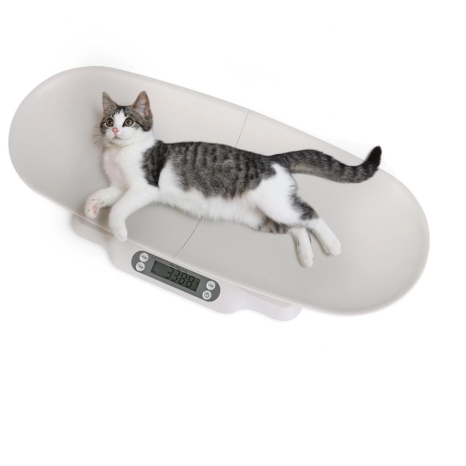 Digital Pet Scales with Detachable Tray Accurate Baby Weighing Scales Up to 30KG