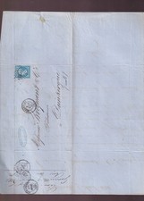 🦬Lettre avec N°22 - 20 c Bleu Empire - PC 1667 Goderville vers Dunkerque🦬