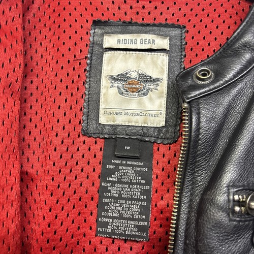 Harley Davidson Mujer 1W JOY RIDE 3N1 Chaqueta de Cuero Falta Chaqueta Interior #S2 - Imagen 3 de 5