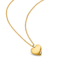 Boccia Halskette Titan 08083-02 Herzanhänger goldplattiert Karabinerhaken