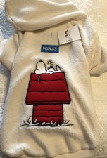 Peanut s SNOOPY ON DOGHOUSE CREAM Dog Hoodie LARGE 17 - 19 NEW 2025 FREE SHIP.