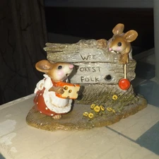 Wee Forest Folk M-239 Scamper 1998 WFF Mouse Figurine Collectible RETIRED No Box