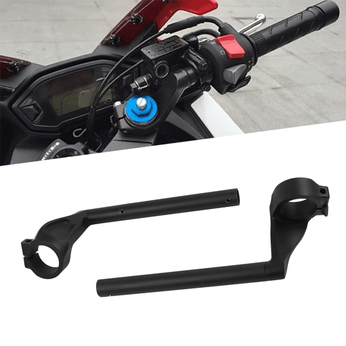 Left & Right Clip-on Handlebars For Honda CBR500R CBR 500R 2019-2021 Black - Picture 1 of 10