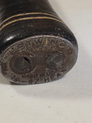 Vintage 16 Oz Estwing Curve Claw Hammer Stacked Leather Handle Made in the USA - Picture 2 of 8