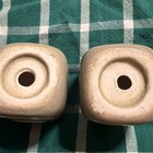 Vintage Winfield Pasadena Ca Pottery Green Bamboo Cube Salt and Pepper Shakers — photo 4