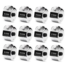 Eliamo 12x Metal Hand Tally Counter 4-Digit Manual Mechanical Clicker Lap Golf