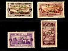 Lebanon C9-C12 MH Complete Set 1925 Air Mail Green Ovpt     Nice Price