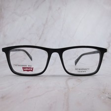 Levis LV1004 807 Black Rectangular Eyeglass Frames Mens Hexetate 53-17-150