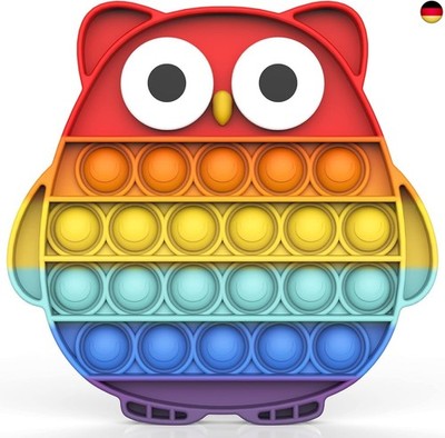 Silikon Push Bubble Sensory Pop Fidget It Toy, Regenbogen Farbe Baby Spielzeug,