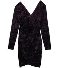 GUESS Womens Crushed Velvet Midi Bodycon Dress