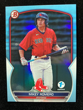 2023 Bowman 1st Edition MIKEY ROMERO #BPPF-69 SKY BLUE FOIL Boston Red Sox SSP