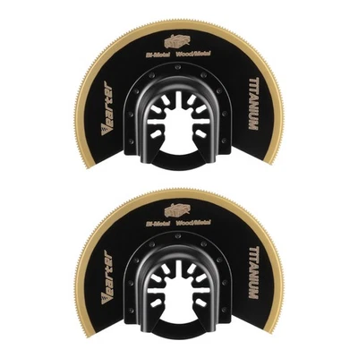 VEARTER 2x Oscillating BIM 88mm Round Universal Blade Multi-tool Saw for Wood Metal