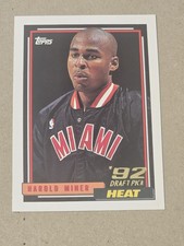 Harold Miner 1992 Topps #278 RC Rookie Card Miami Heat USC. rookie card picture