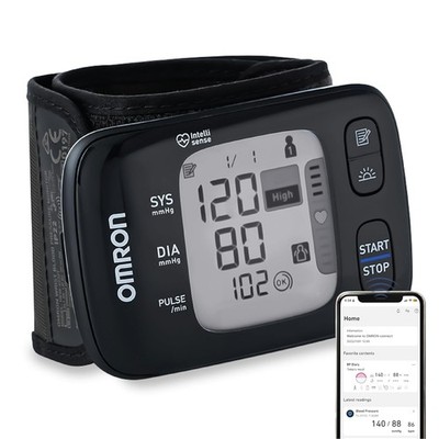 Omron HEM 6232T Wrist Blood Pressure Monitor  Bluetooth Connectivity Body | 100G