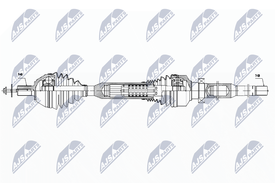 NTY Drive Shaft NPW-VV-058 For Volvo Front Axle Right Reinforced New - Image 7