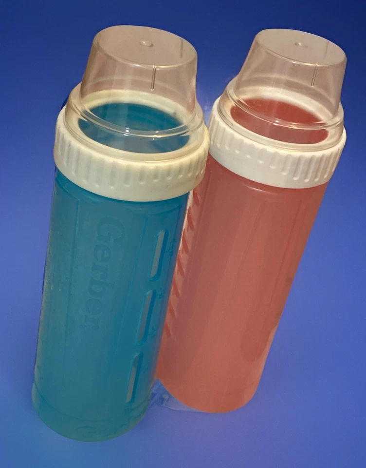 🧸 2 biberones desechables Gerber de 8 oz para bebé PAQUETE DE ESTILO GOTA SIN PEZONES❣️ Foto 4 de 4