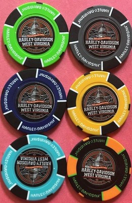 Harley Davidson Full Color Poker Chip HD West Virginia in  WV (Pick 1) CLOSED