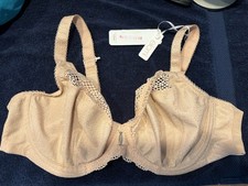 Elomi 4010 Sand Carmen Stretch Lacey Bra Size 38 DD New With Tags