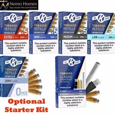 Ok Vape Tobacco Cartridge | Cartomizer | Refills | Ten 10 Motives Compatible