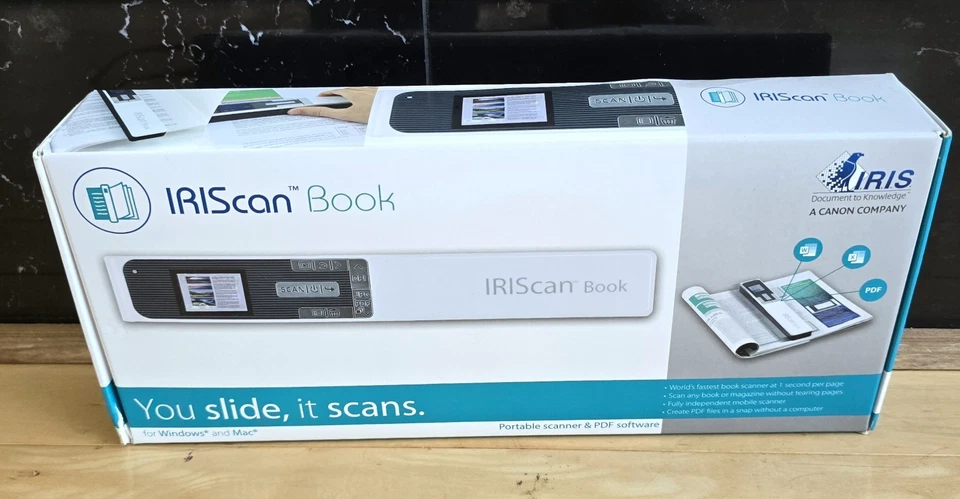 IRIScan Book 5 Handheld Portable Document Scanner USB In White 458743 New Sealed - Image 4 of 4