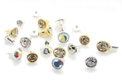 Genuine Preciosa Czech Crystal Metal Rivets with Chaton MAXIMA Crystals