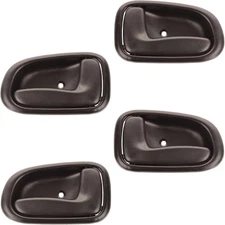 TRQ Dark Brown Inner Inside Interior Door Handle Left & Right Set 