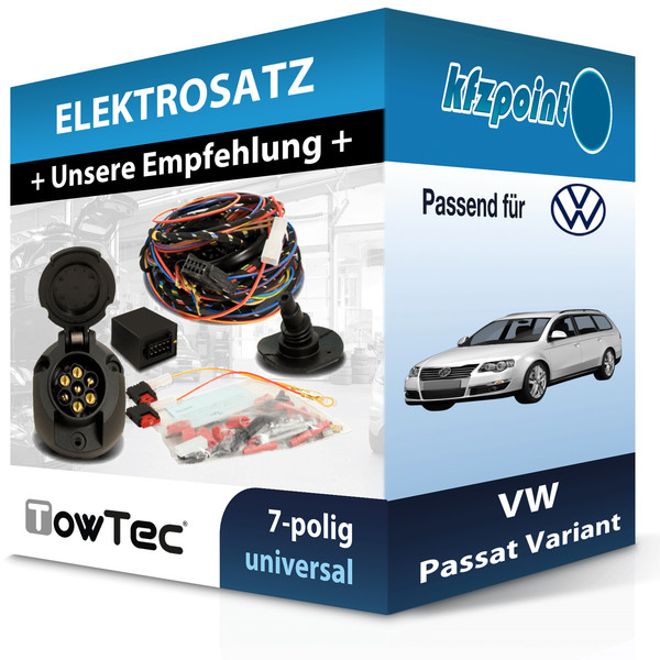Towtec E-Satz 7Polig Universell Passend für VW Passat Variant PKW FP-image