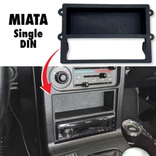 Mazda Miata NA Single Din Head Unit Bezel with Cubby MX5 Stereo Fascia 1989-1997