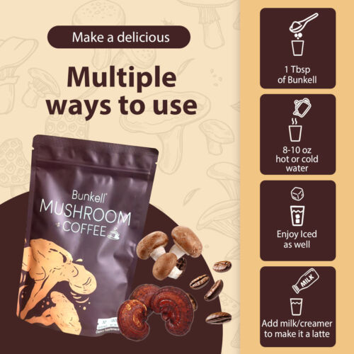 New Mushroom Coffee Organic 30 Servings - Free Fast Shipping - Picture 7 of 8