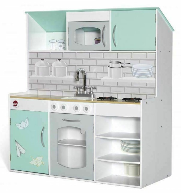 plum 2 in 1 dolls house and kitchen