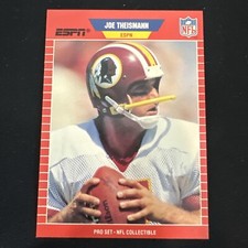 1989 Pro Set # 9 JOE THEISMANN Washington Redskins Nice Card ! 