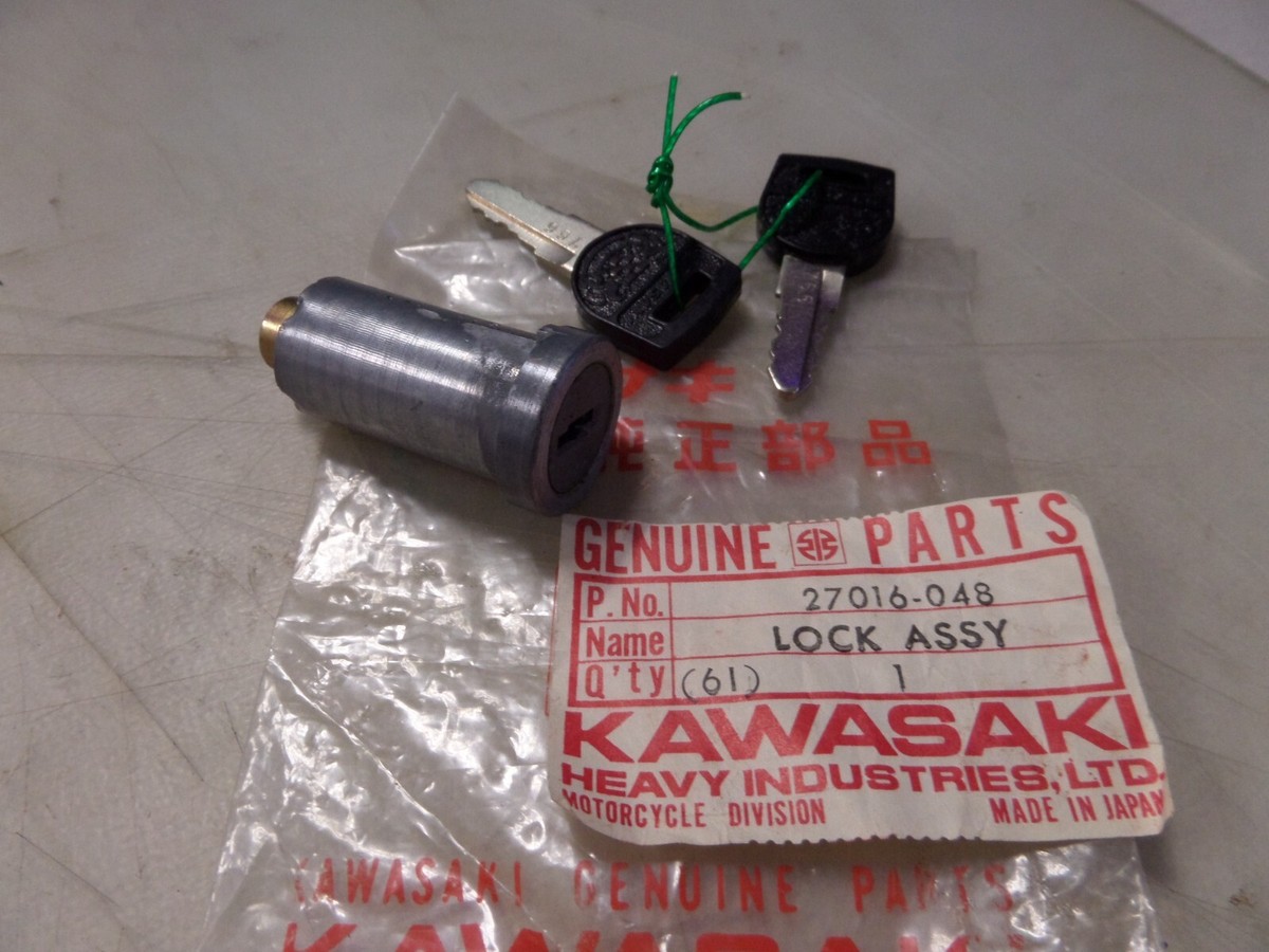 NOS Kawasaki OEM Steering Lock Assy Keys #766 1977-1981 KZ1000