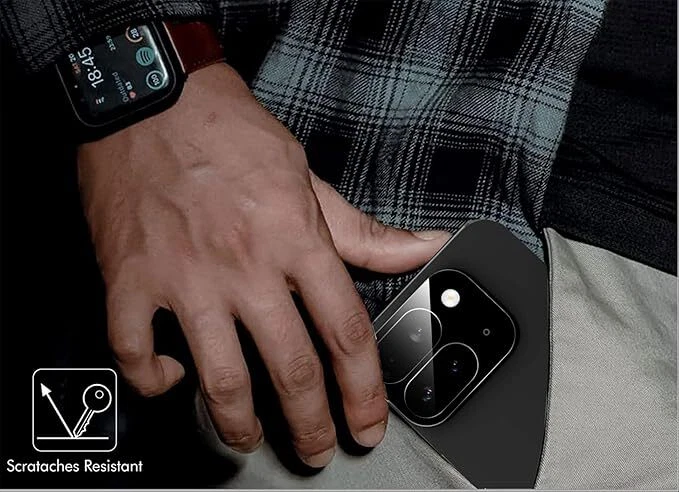 For Google Pixel 9 Pro Fold Black Camera Lens Case Protector Tempered Glass - Image 4 of 4