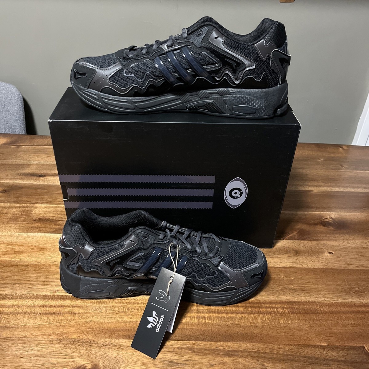 adidas Bad Bunny Response CL Triple Black Men's Shoes Size 13.5