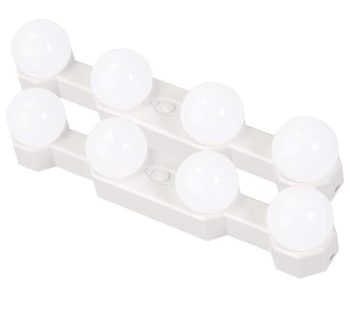 Portable Cordless LED Makeup Mirror with Adjustable Brightness and Color-image