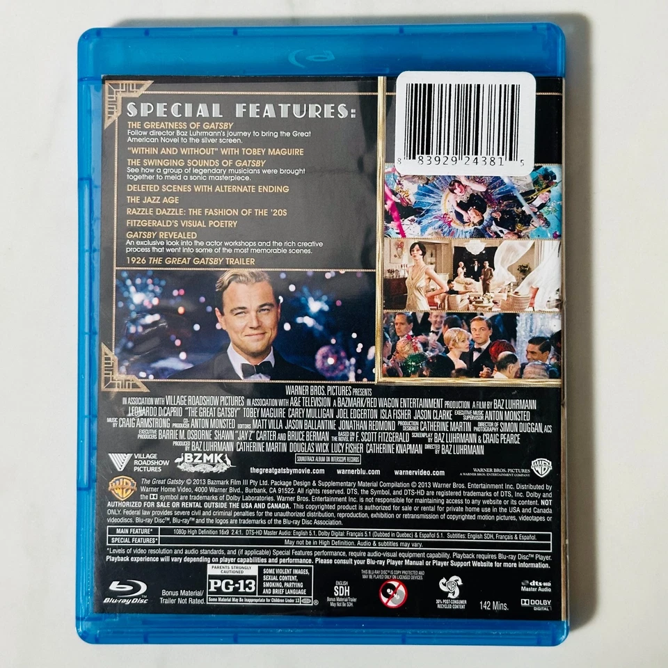 The Great Gatsby - Blu-Ray + DVD - Leonardo DiCaprio - Image 3 of 3