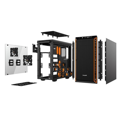 be quiet! Pure Base 600 Window PC Gehäuse Orange BGW20 gedämmt mit Seitenfenster - Bild 4 von 7