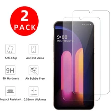 2-Pack Premium Real Tempered Glass Screen Protector Film For LG V60 ThinQ