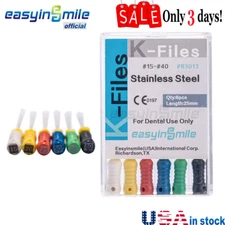 Dental K-files Stainless Steel Endo Root Canal K-files Hand Use #15-40 25mm 
