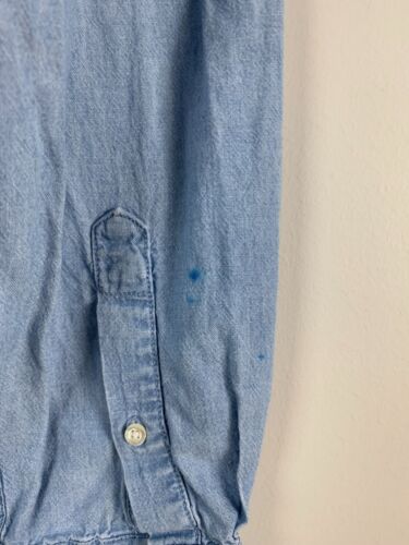 Vintage 90s Looney Tunes Warner Bros Denim Shirt XL Bugs Bunny Taz Tweety Unisex - Picture 8 of 11