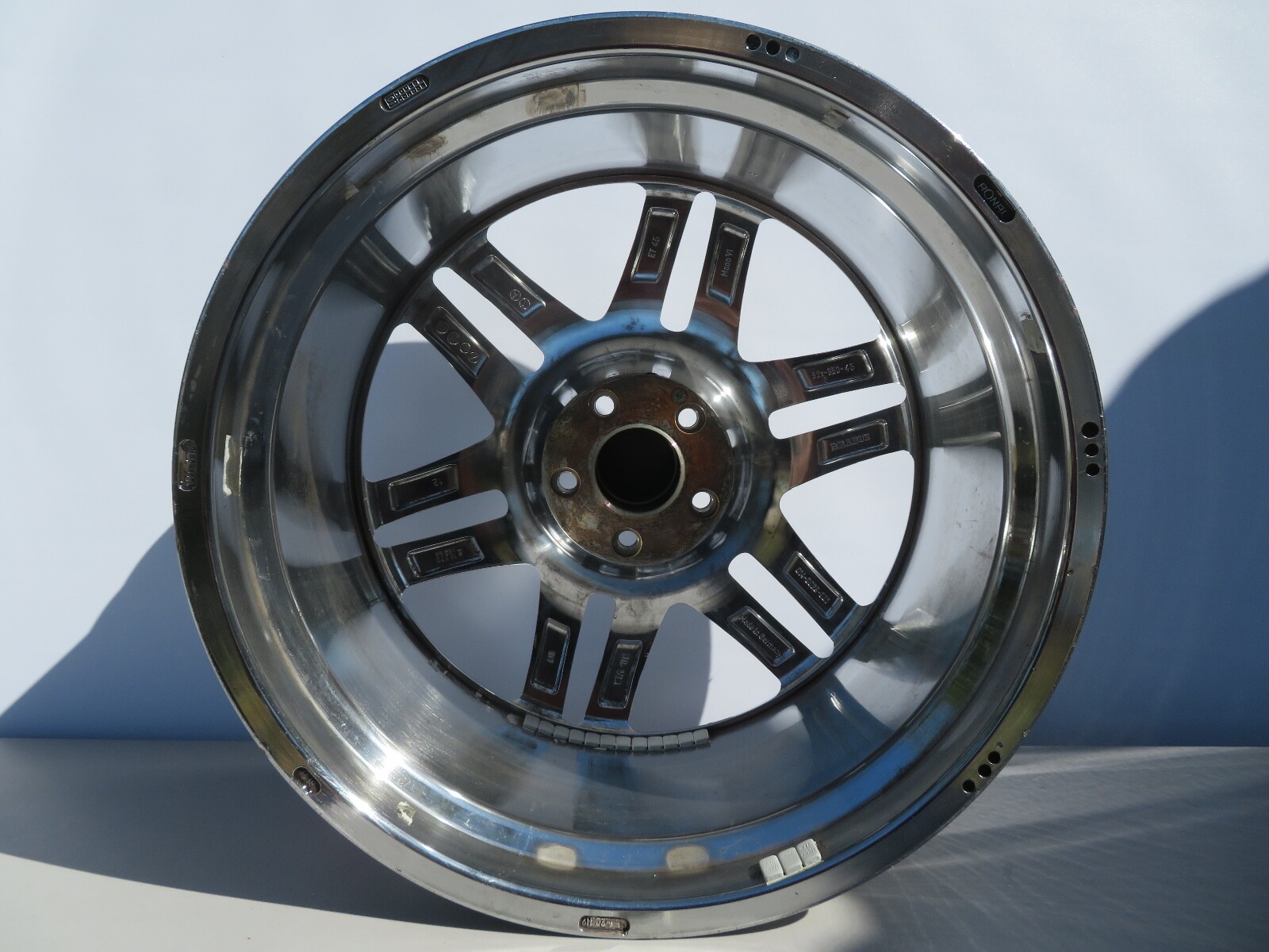 ONE FACTORY CHROME BRABUS MONOBLOCK VI WHEEL RIM 20"X9.5" P/N 0140029001 OEM