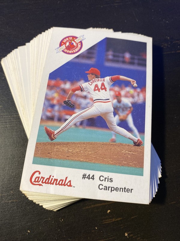 (35) 100th anniversary St. Louis Cardinals Baseball Cards KC Life Cris Carpenter