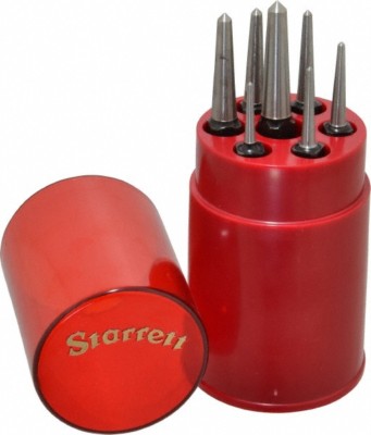 Starrett 117 C Centre Punch avec queue ronde - 117C - Bricolage