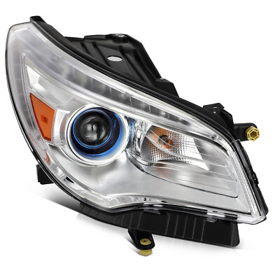 For 2013-2017 Buick Enclave [LED DRL Type] Headlights w/Chrome Amber HID/Xenon
